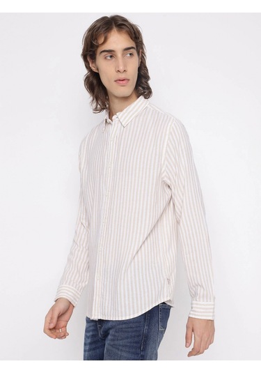 Guess Parker Erkek Bej Keten Karışımlı Gömlek M5yh16whc20-f10m Bej