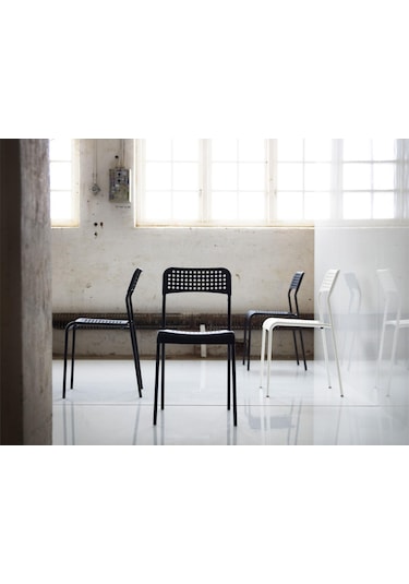 Plastik Sandalye, Siyah Renk Meridyendukkan Salon-mutfak Sandalyesi