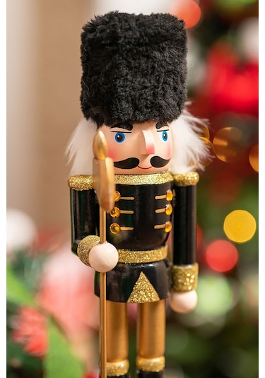 Karaca Home New Year Yılbaşı Nutcracker With Black Hat 25 Cm 153.09.01.1830