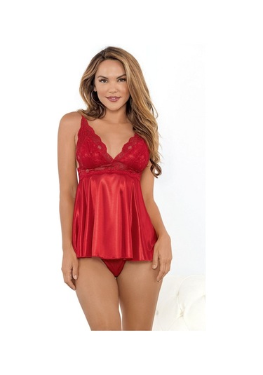 New Dreams Modern Rahat Dikkat Çekici Dantelli Kırmızı Tasarım Jartiyer Gecelik Kırmızı