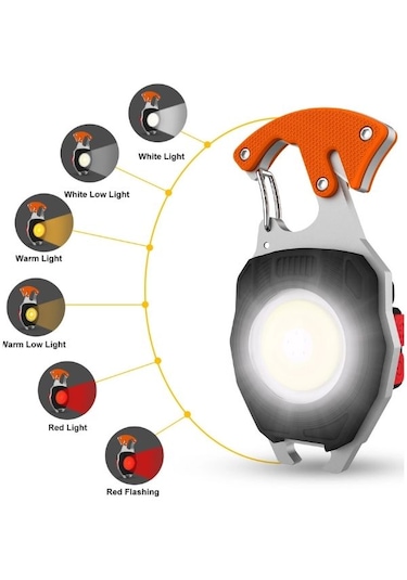 Powerdex Pd-808 Çok Fonksiyonlu Mini Projektör Lamba & Şarjlı El Feneri Gri - Turuncu
