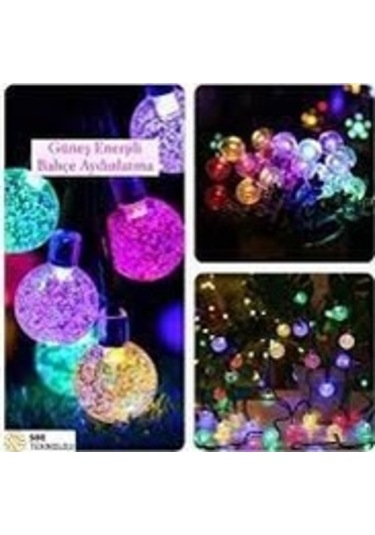 Lumenn 60 Kristal Top Ledli 10 Metre Rgb Solar Güneş Enerjili Led Işık