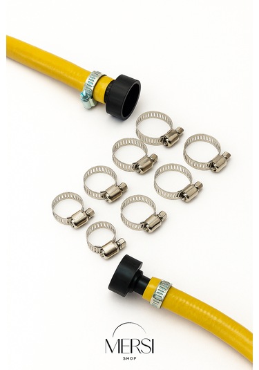 10 Parça Paslanmaz Çelik Hortum Kelepçesi Seti Farklı Ölçüler Su Yağ Hava Boru Bağlantı 1