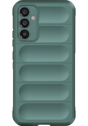 Samsung Galaxy Uyumlu A15 Kılıf Optimum Lens Çerçeveli Silikon Kapak Koyu Yeşil