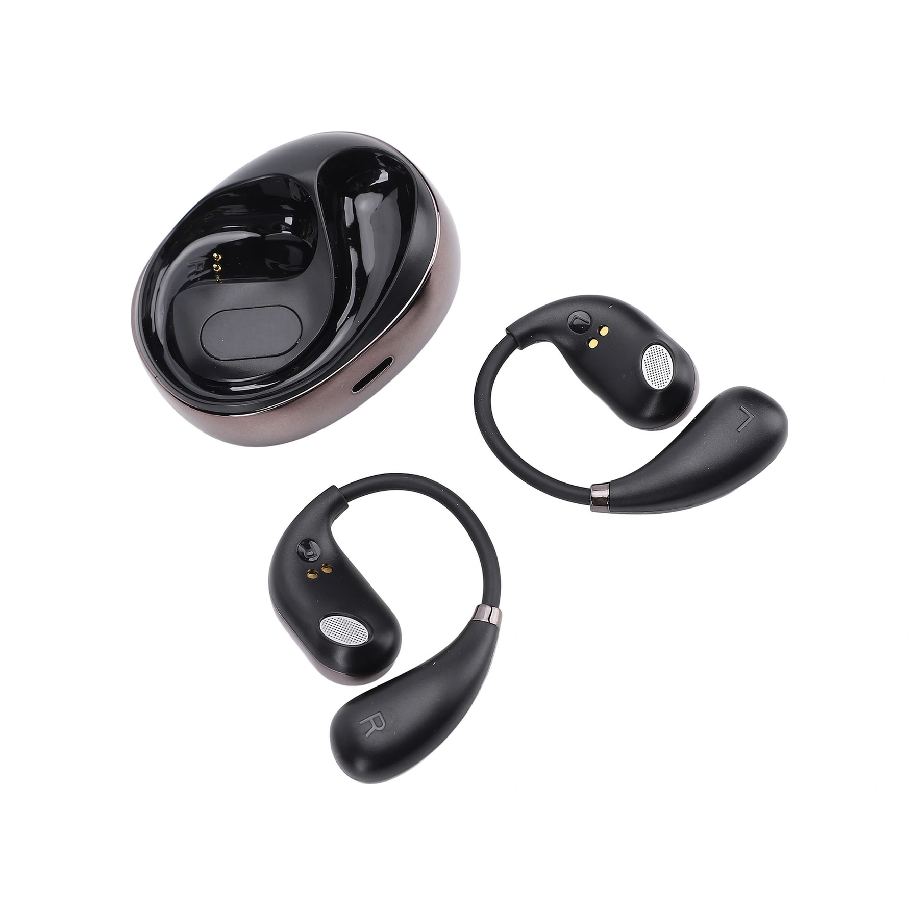 Shineyee Aı Çeviri Ows Kulaklık: 80 Dil Simultane Çeviri, 4 Mod, 5 Saat Kullanim Süresi, Konforlu Kulağa Takma Tipi - Siyah Silah Rengi