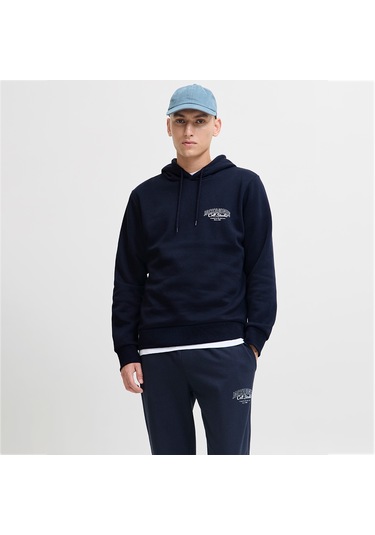 Jack&jones Makoto Erkek Lacivert Kapüşonlu Sweatshirt Lacivert
