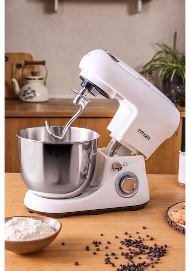 Emsan Bella Gusto Stand Mikser 1300 W 5 L Mutfak Şefi Beyaz