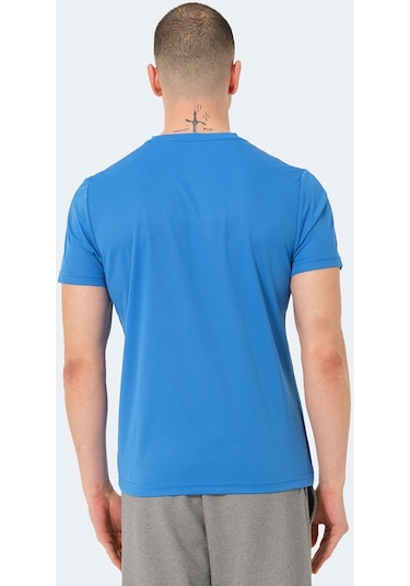 Slazenger RAVEN Erkek  Saks Mavi Tişört