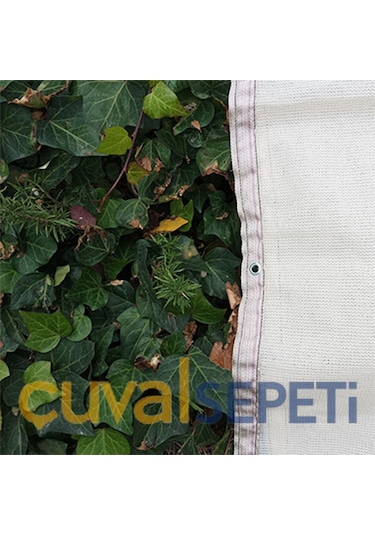 Çuval Sepeti %95 Gölgelik File Krem Renk Kolon + Kuşgözlü
