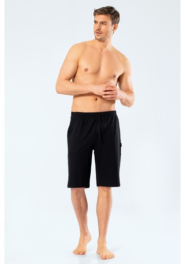 Cacharel 2172 Erkek Modal Bermuda Tek Alt - Siyah - L Siyah