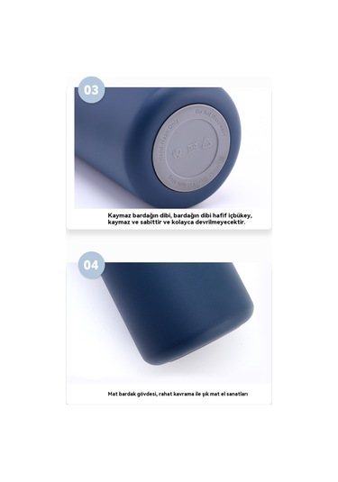 Paslanmaz Çelik 304 Spor Kauçuk Boya Isı Koruma Ve Soğuk Koruma Su Bardağı Koyu Yeşil