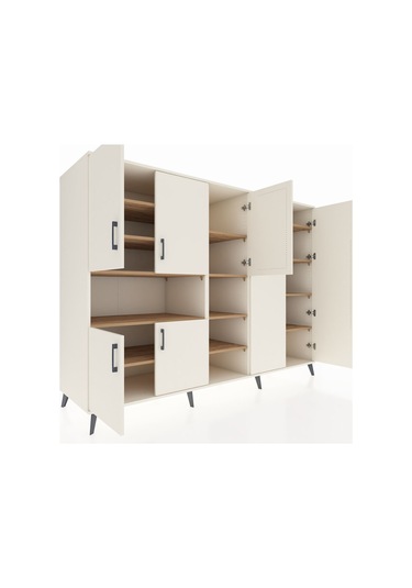 Kronos Dolap 13 Raflı 7 Kapaklı 220x59x163 Aytaşı-aytaşı/çam Aytaşı-aytaşı/çam