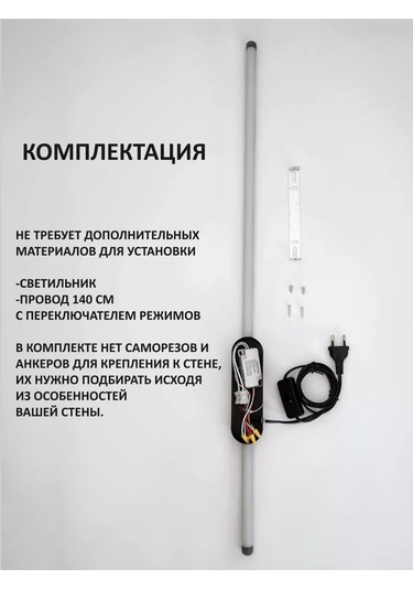 Lubimyj Svet Duvar Tipi Led Aydınlatma, Kablolu Ve Anahtarlı 240578872 Siyah