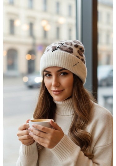 Ritagarcia Premium Soft Leopar Bere Ekru Leopar
