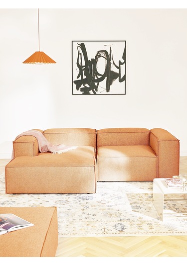 Most Mollis Plus Sol Köşe Dinlenme Kiremit Keten Kumaş Yumuşak Sü