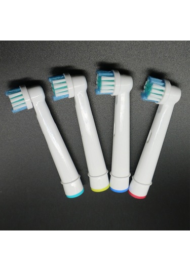 Wezone 4 Adet Elektrikli Diş Fırçası Değişim Ucu - Oral-b/braun Uyumlu - Dupont Tüylü - Yetişkinler İçin