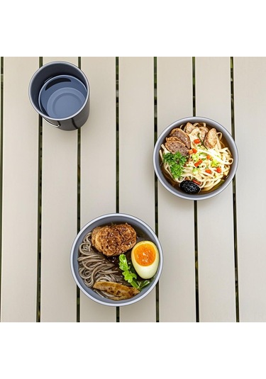 Gajeena Kamp İçin 500ml Titanyum Kase - Sağlıklı, Lezzeti Bozmayan, Yıkamak Kolay, Outdoor Maceralar İçin Gümüş