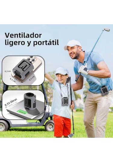 Taşınabilir Fan 5000mah Kemer Ve Power Bank 4 Hız Beyaz,