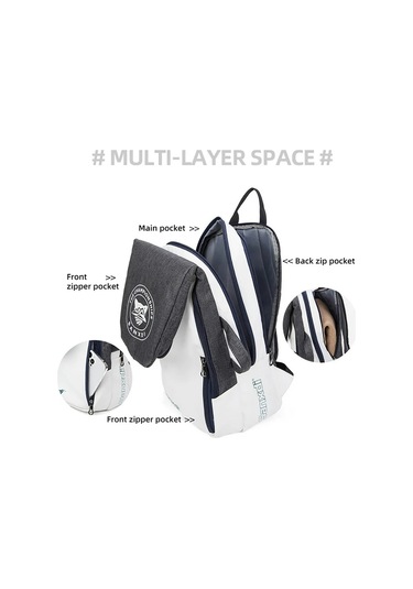 Hombey Açık Hava Çantası Büyük Kapasiteli Tenis Raketi Sırt Çantası Kadın Erkek Gençler Badminton Raketi Mor