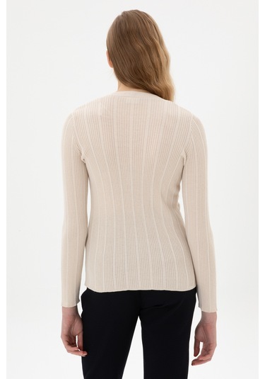 U.s. Polo Assn. Kadın Krem Hırka Triko 50313580-vr071 Krem
