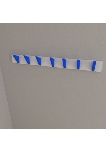 Hepsi3boyutlu Modern Duvar & Kapı Kanca Askılık - 7 Adet Mavi Kanca Askılık - Model No : 5 Mavi