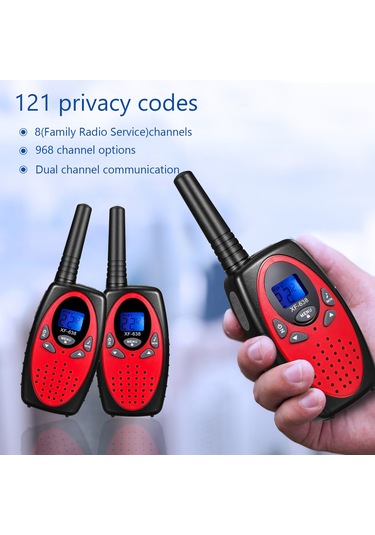 Tenfowee Erkek-çocuk İçin Kablosuz Konuşur, 8 Kanal, 0.5w, Otomatik Gürültü Azaltma, Outdoor Aktivitelere Uygun, Kırmızı, Avrupa Versiyonu