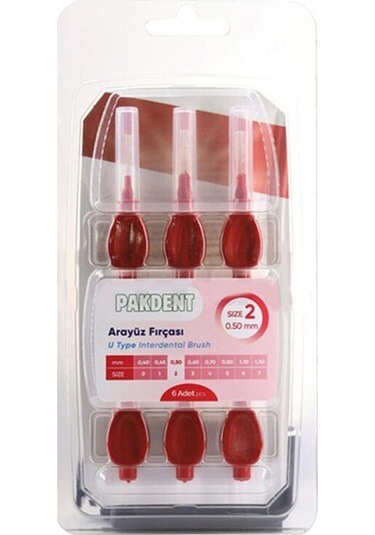 Pakdent Arayüz Fırçası U Tipi 0,50 Mm 6'lı Pembe