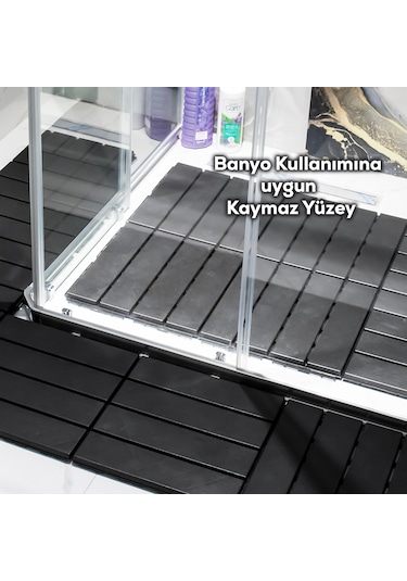 Porsima 1066 9lu Bahçe Balkon Teras Zemin Döşemesi Karosu Antrasi