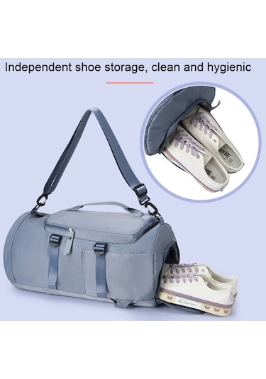 Çok Fonksiyonlu Seyahat Sırt Çantası Büyük Kapasiteli Taşınabilir Davul Çantası Spor Çantası Mavi