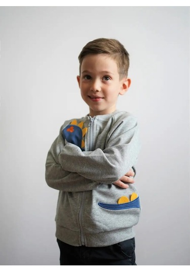 Budado Fermuarlı Ceket Dinozor 154622753 Gri