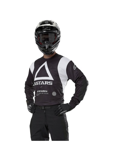 Alpinestars Techdura Off-road Enduro Motosiklet Jerseyi Siyah