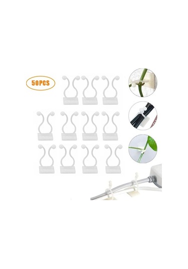 Ulzyvf Lebihmurah 5020 100 Adet Görünmez Duvar Sarmaşık Fikstürü, Bitki Tırmanma Duvarı Klipleri, Ev Bahçe Duvarı Yapışkan Kanca Orta