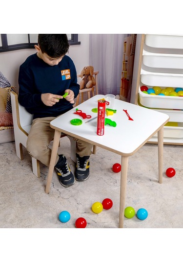 Industrial Living Çocuk Oyun, Aktivite Ve Etkinlik Masası - 49x49 Beyaz - Beyaz