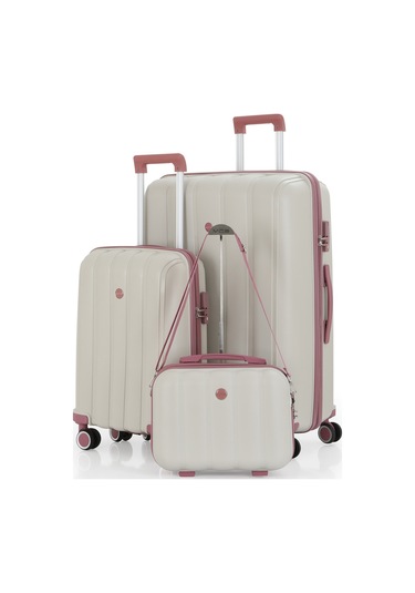 Mçs Polipropilen 3lü Valiz Seti Büyük & Kabin & Makyaj V305 S21yy1000082-set 00434 3'lü Set Çok Renkli