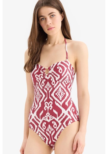 Defacto Etnik Desenli Boyundan Askılı Mayo-fall İn Love E3296ax25smbr285 Bordo