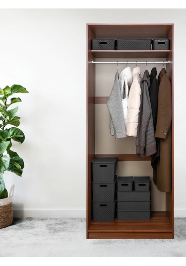 El Casa Kapaklı Saklama Sepeti, 3 Adet 58429444 Siyah