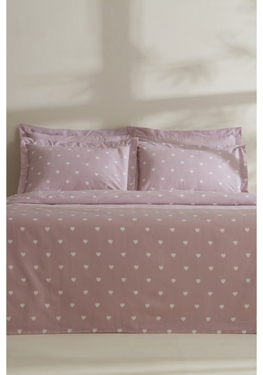 Karaca Home Amour %100 Pamuk Çift Kişilik Pike Takımı Pembe Pembe