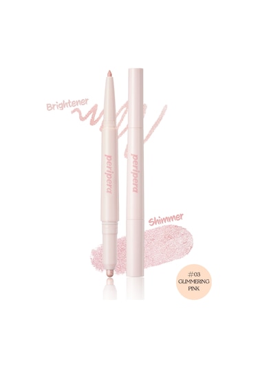 Çift Taraflı Işıltılı Kalem Far Perıpera Sugar Twinkle Duo Eye Stick 03 Glimmering Pink 03