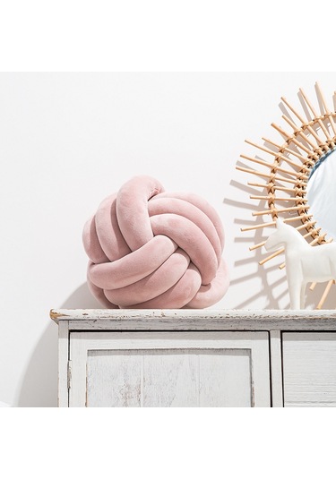 Tek Renkli Yastık, Üçlü İp Kristal Tüylü 28cm-12 Ekru