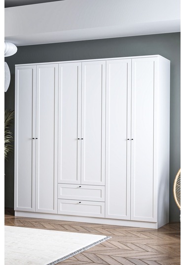 Sarmobi Terra 6 Kapaklı 2 Çekmeceli Dolap 54tra600103krkr Beyaz