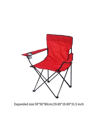 Suntek Katlanmış Kamp Sandalyesi Bahçe Piknik Kırmızı