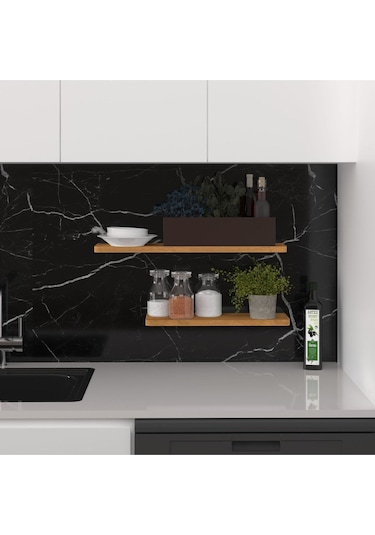 Modern Organizer Düzenleyici Dekoratif 2'li Kitaplık Banyo Mutfak Duvar Rafı Petra