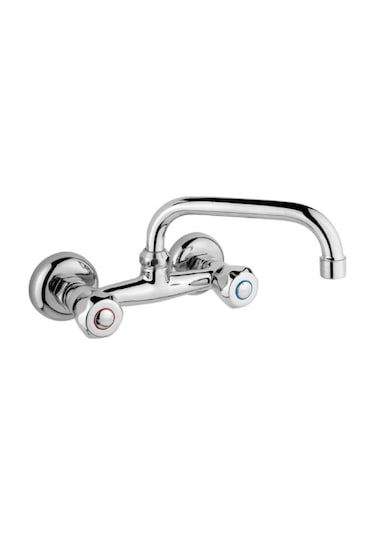 Euromix Duvardan Aplike Döner Eviye Mutfak & Lavabo Bataryası 023 Krom