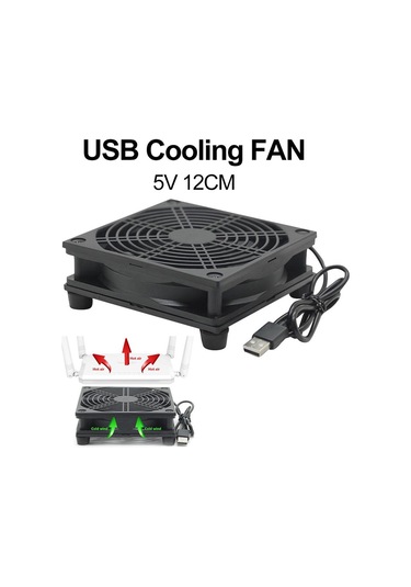 Jms 12 Cm 5 V Usb Güç Kaynağı Tv Set Üstü Kutu Yönlendirici Radyatör Soğutucu Hava Soğutma Fanı