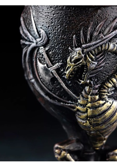 Skyphos ''acerik Ejderha'' Bardak 200 Ml, 8,5x18,5 Cm, Metal 174373069 Gri