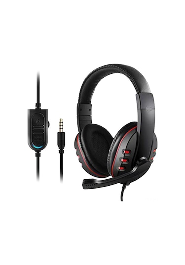 Suofeng Kubıte T-997 Profesyonel Oyun Kulaklığı - Mikrofonlu, Ses Kontrollü, 40mm Hoparlör Siyah-kırmızı