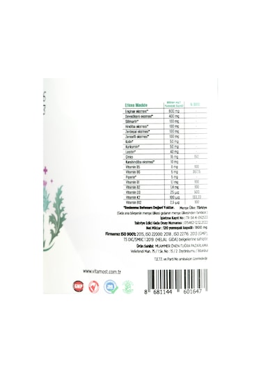 Vitamost Enginar Plus 120 Softjel Kapsül