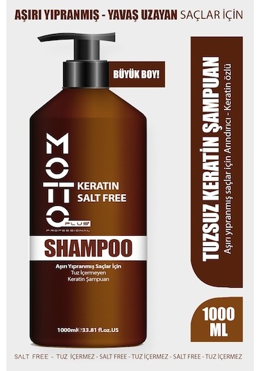 Motto Plus Professional Keratin - Tuzsuz Saç Bakım Şampuanı 1000ml