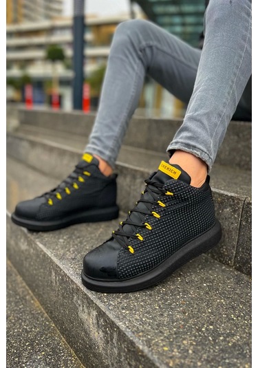 Ch111 Gst Milano Erkek Bot Sıyah - Sarı Çok Renkli