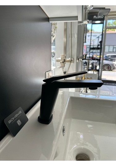Boheme Fleko Chroma Siyah Lavabo Bataryası Siyah